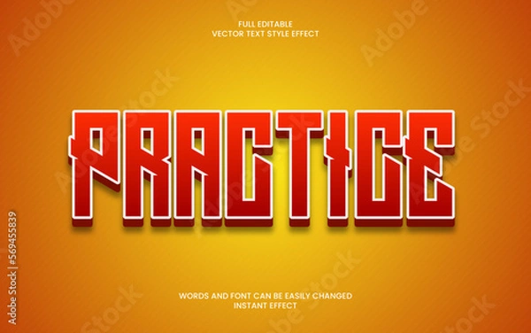 Obraz Practice Text Effect 