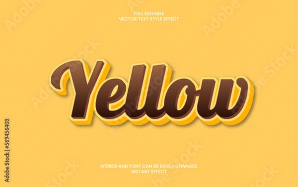 Fototapeta Yellow Text Effect 