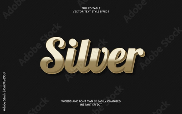 Obraz Silver Text Effect 