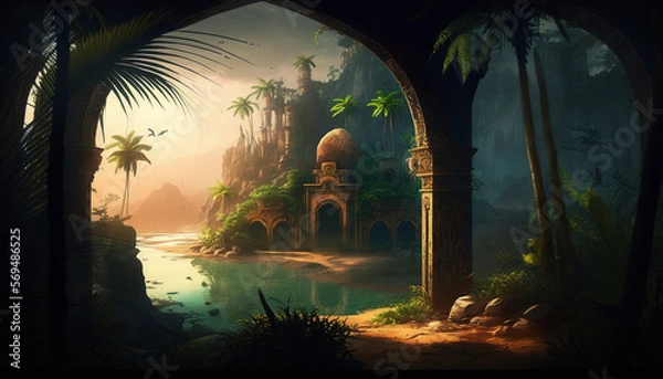 Fototapeta Ramadhan Kareem Background Mosquee, Generative AI