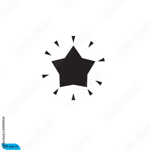 Fototapeta Icon vector graphic of star symbol solid