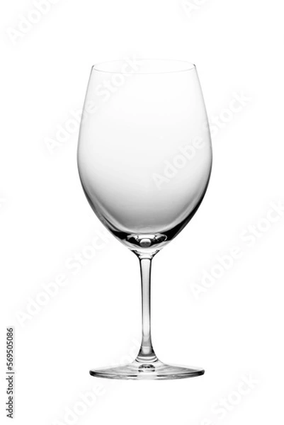 Fototapeta Empty wine glass isolated on a transparent background.