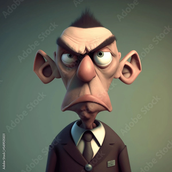 Obraz A character with a serious expression