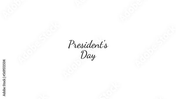 Obraz President's Day wish typography with transparent background