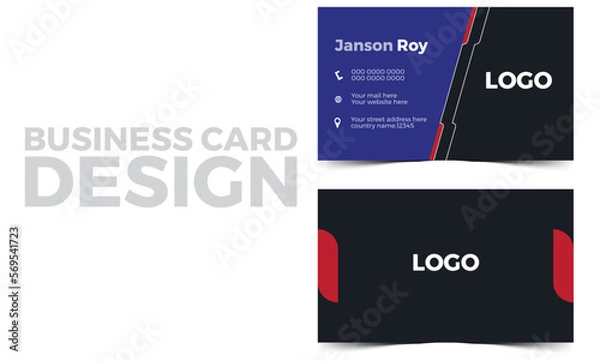 Fototapeta Business logo template,Business card template,Business card design,Visiting card design,modern and clean design.