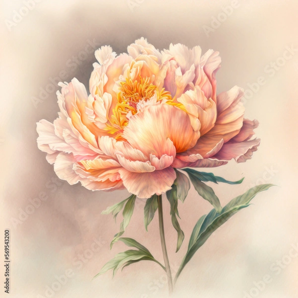 Obraz Peony. AI generated.