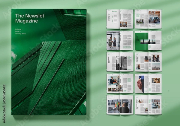Fototapeta Minimalist Business Newsletter Layout