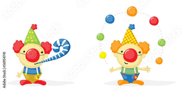 Obraz cartoon clowns