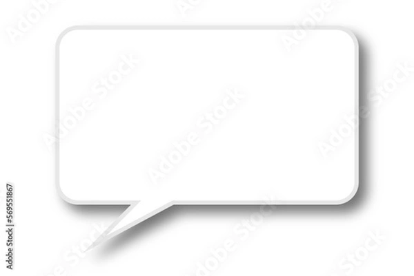 Fototapeta 角が丸い長方形の吹き出し