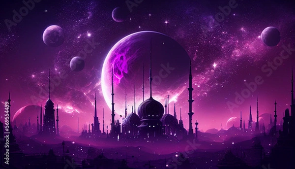 Obraz Mosque Nebula Generative AI