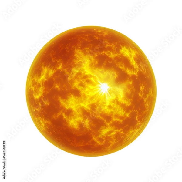 Obraz sun isolated on transparent background cutout