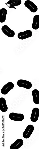 Fototapeta Symbol Tracing Alphabet Dash Semi Colon Sign