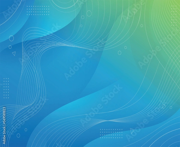 Obraz Cyan Gradient Background Abstract Texture Design Illustration Vector
