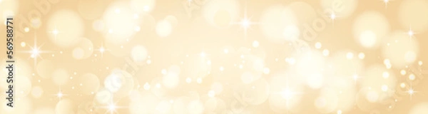 Fototapeta 玉ボケが美しい背景。シャンパンゴールドの美しい背景。　
