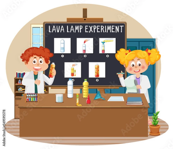 Fototapeta Lava lamp science experiment