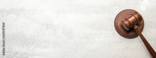 Obraz Judge gavel on white background. Law and justice background