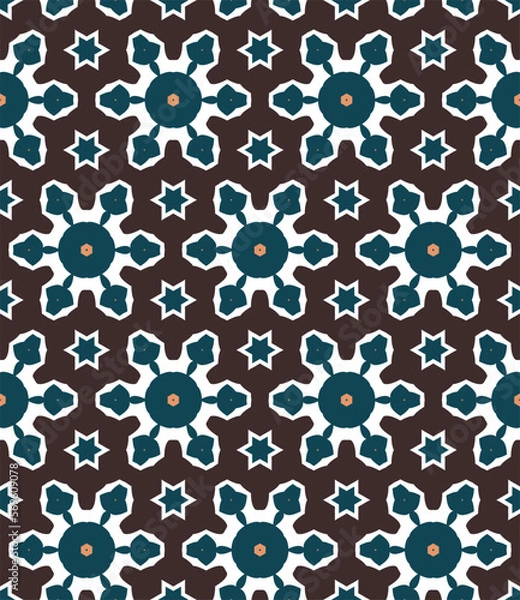 Obraz Abstract tileable geometric pattern. A seamless background, vintage texture.	
