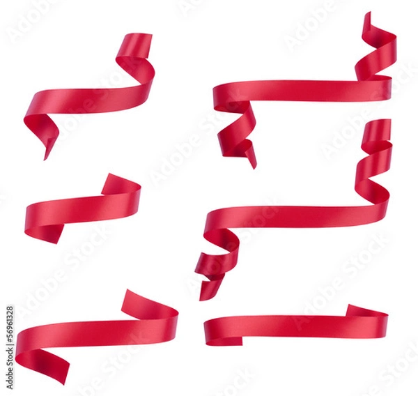 Obraz Red ribbon banner collection
