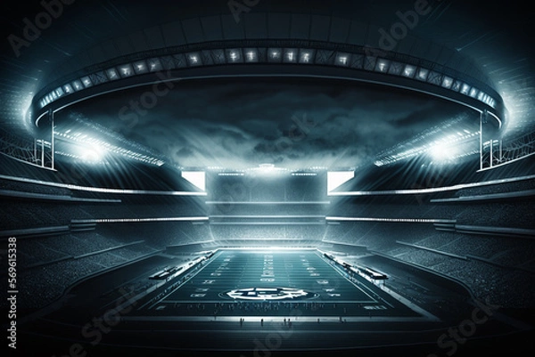 Fototapeta Super Bowl Stadium Background. Generative AI.