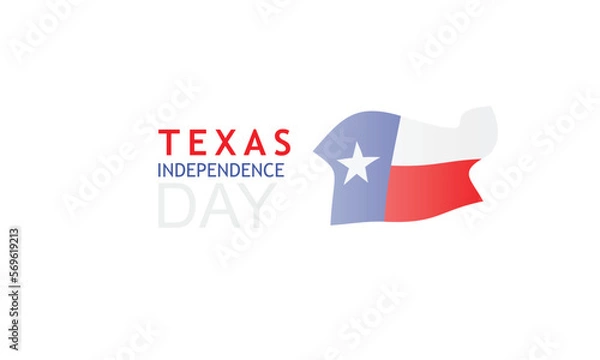 Fototapeta Texas Independence Day Background. Banner, Poster, Vector Illustration.