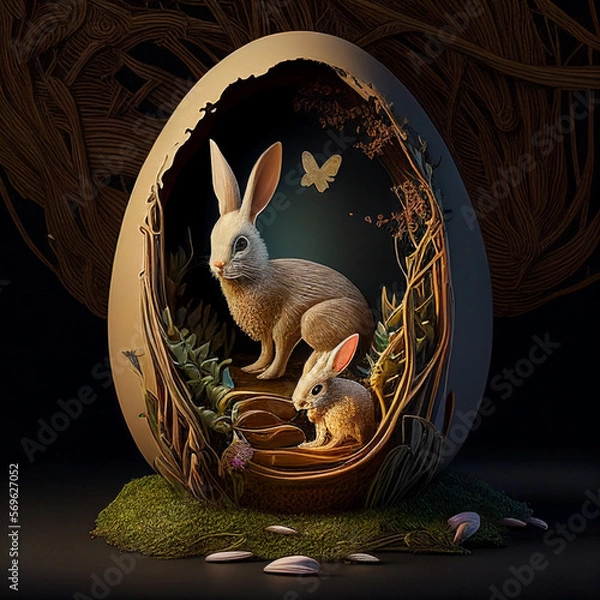 Obraz Easter egg generative ai