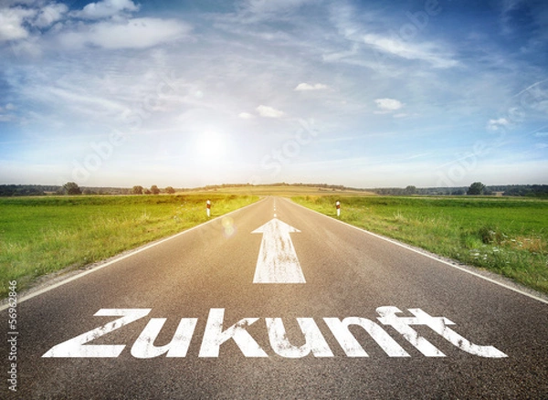 Obraz Droga ze słowem przyszłość