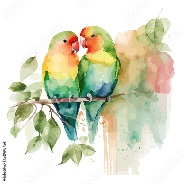 Obraz parrot on a branch