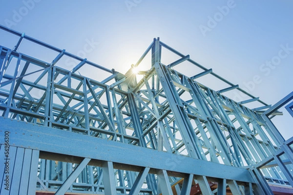 Obraz New home construction framing.