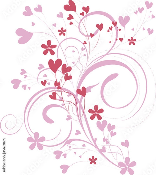 Obraz ornamental valentine background - vector