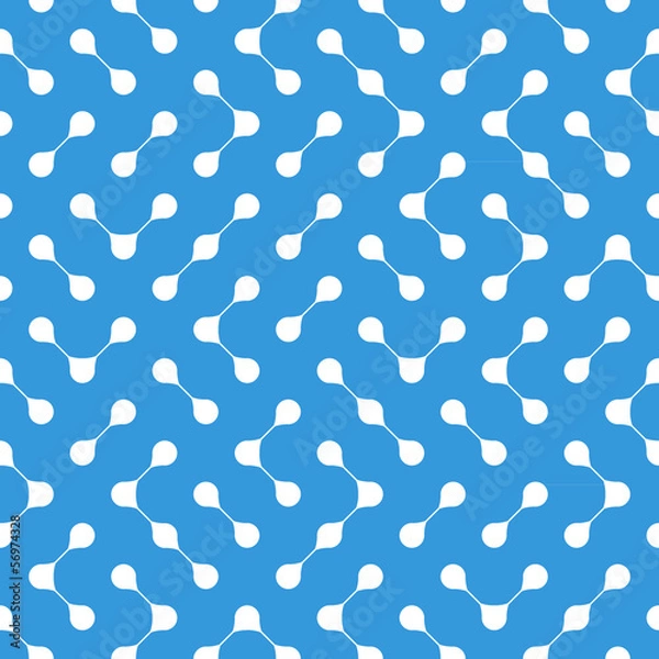 Fototapeta Connected drops seamless pattern