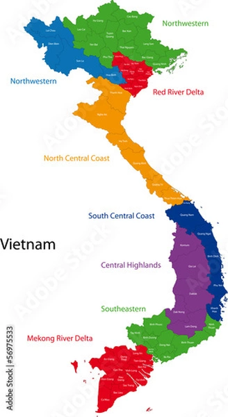 Obraz Vietnam map