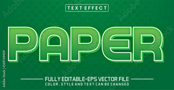 Obraz Paper text editable style effect