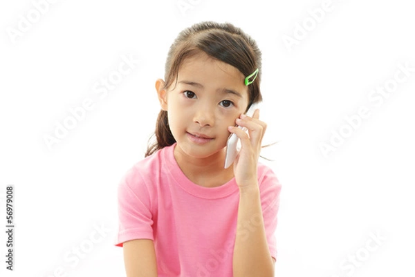 Obraz スマートフォンを持つ女の子
