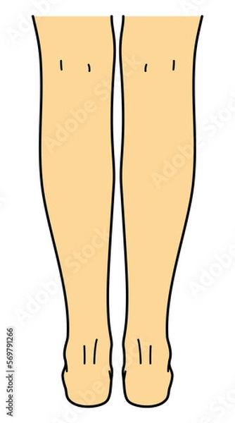 Fototapeta 脚　足　後ろ　かかと側　両足