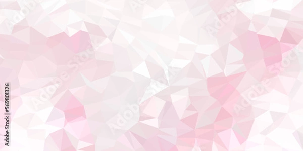 Obraz Light red vector abstract triangle template.