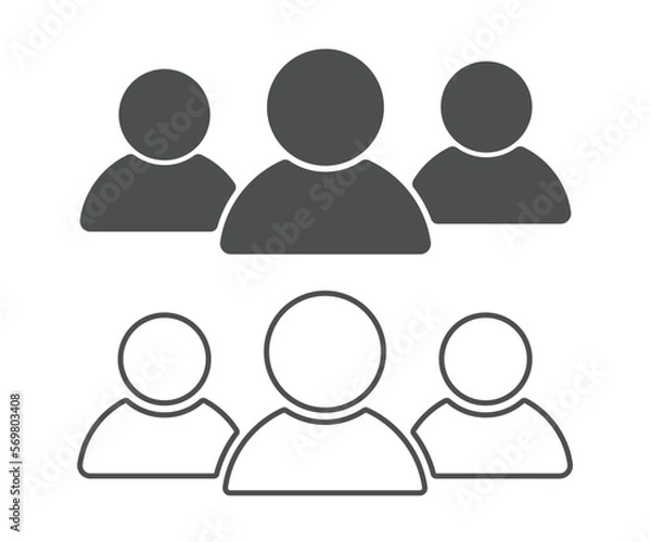 Fototapeta Set of icons. Community icon.