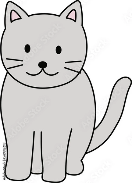 Fototapeta 座っている猫1