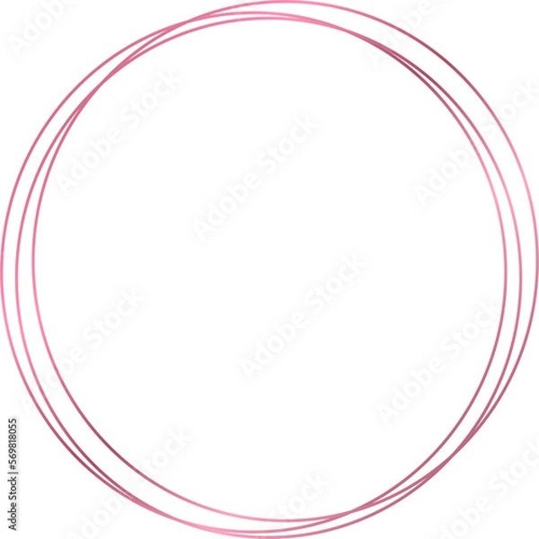 Obraz pink gold circle