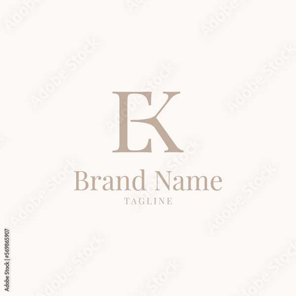 Obraz EK logo elegance golden brown