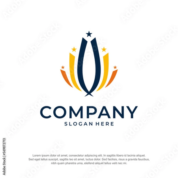 Obraz education pillar logo premium vector