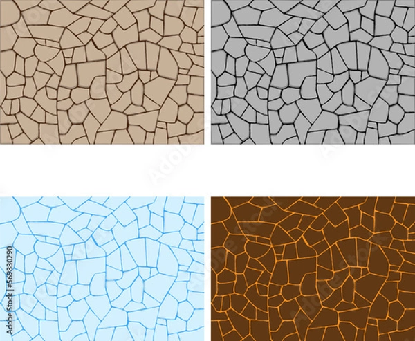 Obraz ひび割れのテクスチャー