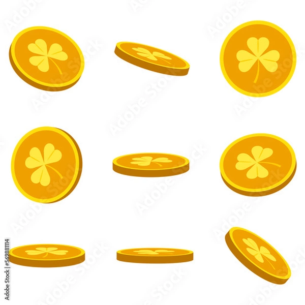 Obraz Leprechaun Coins Set