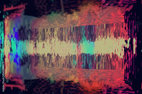 Fototapeta a multicolored broken tv screen background, generative AI