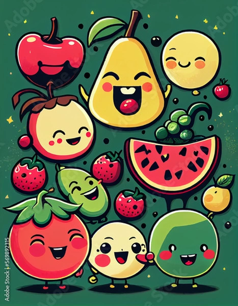 Obraz Fruit Character Wallpaper