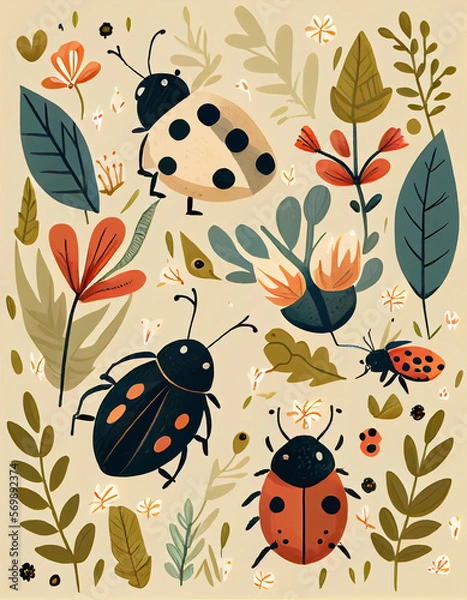 Obraz Playful Insect Wallpaper