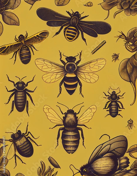 Obraz Playful Bee Wallpaper