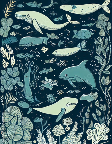 Obraz Ocean Creature Wallpaper