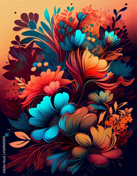 Obraz abstract flower background