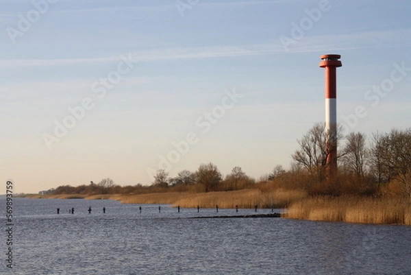 Obraz Leuchtturm an der Elbe