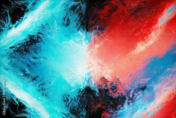 Obraz Abstract background with fire and ice